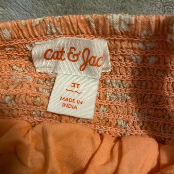 Cat & Jack peach flower dress size 3T - Picture 3 of 3